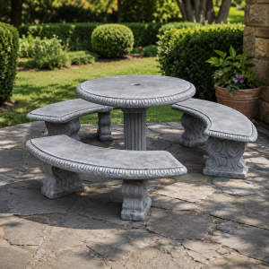 Weathered Stone Picnic Set